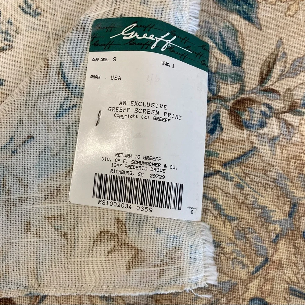 5pcs Fabric Samples Lot - Rustic Blues Florals & Damask